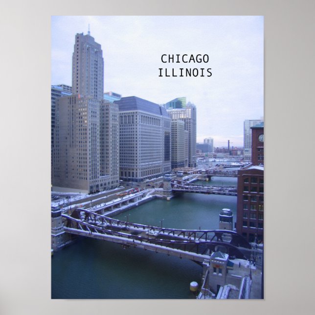 Poster Chicago River (Devant)