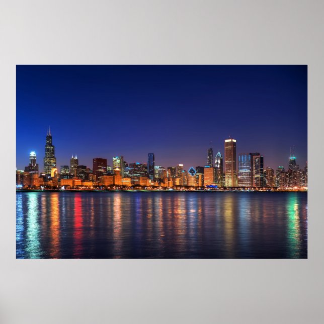 Poster Chicago Skyline (Devant)