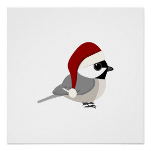 Poster Chickadee de Noël