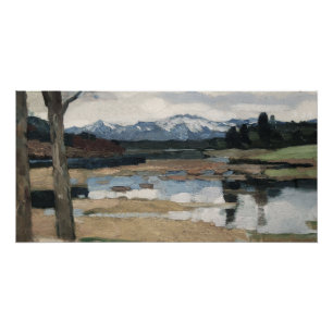 Poster Chiemsee Leo Putz Paysage Montagne Art