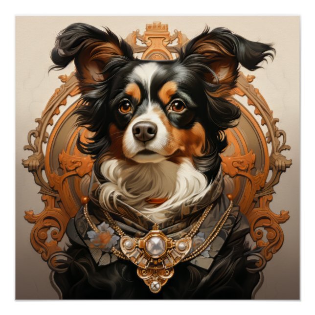 Poster Chien Art nouveau (Devant)