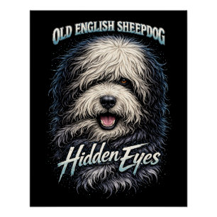 Poster Chien de berger anglais ancien
