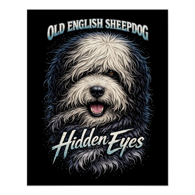 Poster Chien de berger anglais ancien (Devant)