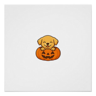 Poster Chien Kawaii Halloween � Autocollant Boxy Pupuce C