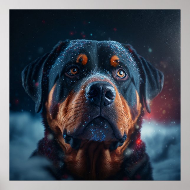 Poster chien rottweiler (Devant)