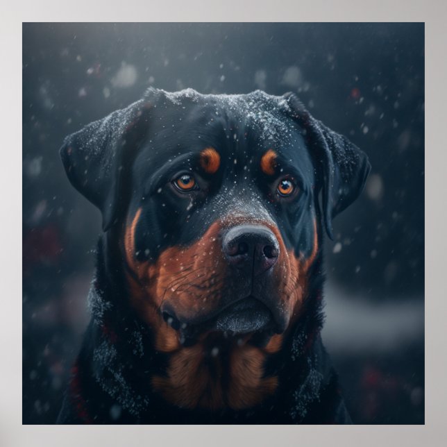 Poster chien rottweiler (Devant)
