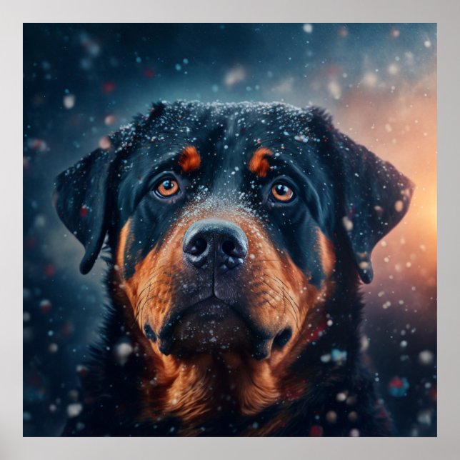 Poster chien rottweiler (Devant)