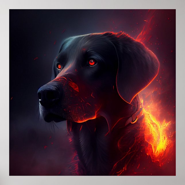 Poster chien rouge (Devant)