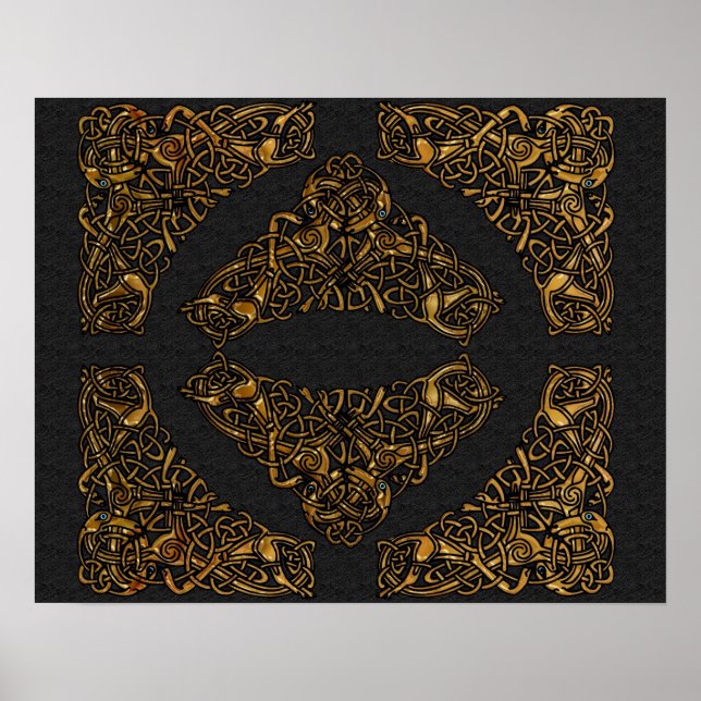 Poster Chiens d'or imprimer (Devant)