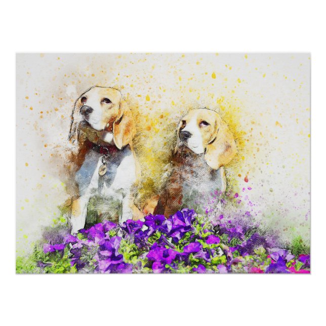 Poster Chiens jumeaux (Devant)