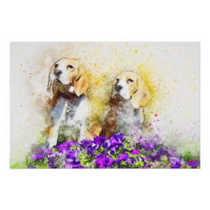 Poster Chiens jumeaux