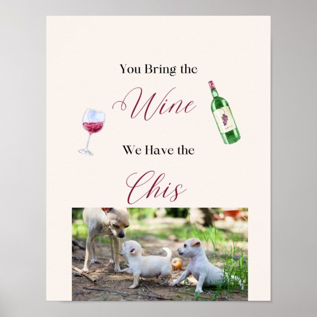 Poster Chihuahua Ajouter Votre Propre Chihuahuas (Devant)