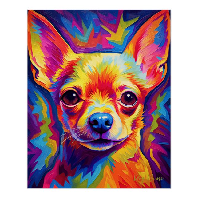 Poster Chihuahua Dog 005 - Zetton Ziana (Devant)