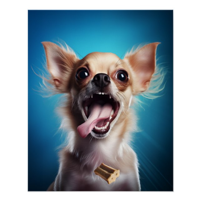 Poster Chihuahua En Action (Devant)