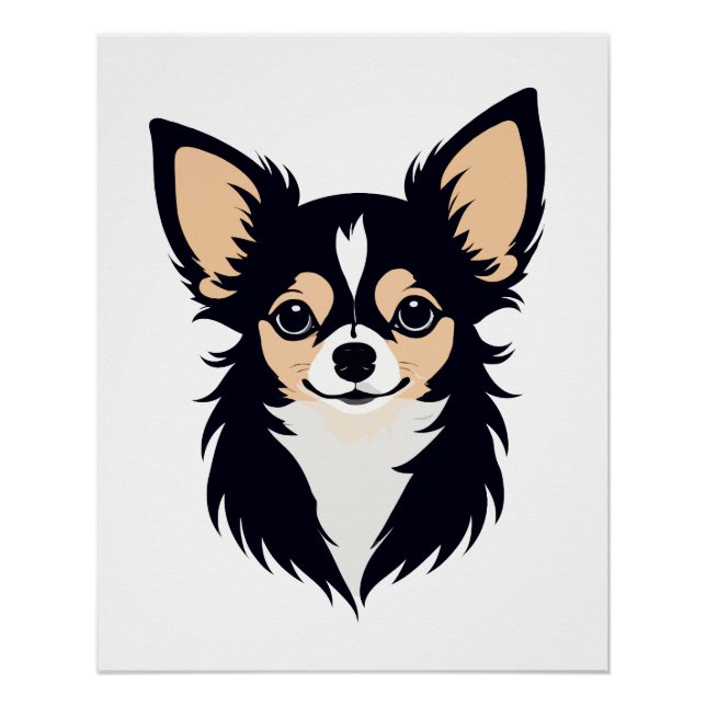 Poster Chihuahua Vector Art Animal Moderne Graphique Urba (Devant)
