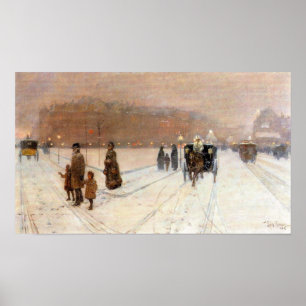 Poster Childe Hassam - Un pays de conte de fées urbain