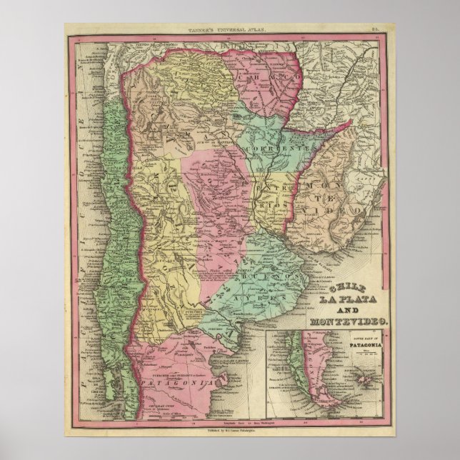 Poster Chili La Plata Et Montevideo (Devant)