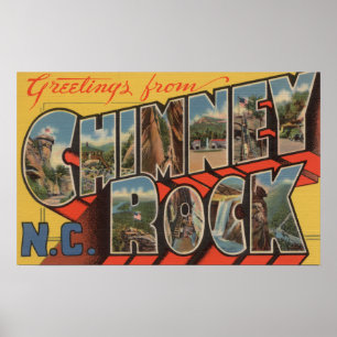 Poster Chimney Rock, Caroline du Nord