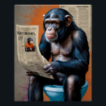 Poster Chimp couronné sur le trône - Art pop audacieux<br><div class="desc">Entrez dans le monde du pourcentage excentrique avec "Royal Chimp on the Throne". Cette oeuvre d'art numérique combine un portrait animal réaliste avec l'audace de l'art pop, créant une composition visuellement frappante et stimulante. Le chimpanzé, détaillé avec des traits faciaux expressifs et de la fourrure ressemblant à la vie, s'attarde...</div>