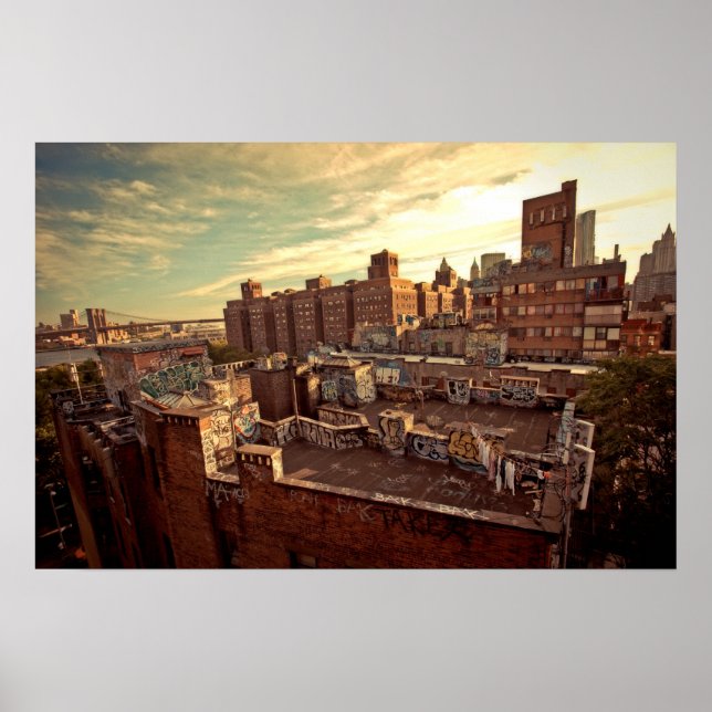 Poster Chinatown Rooftop Graffiti (Devant)