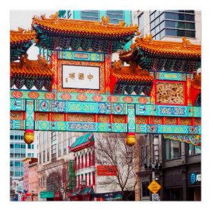 Poster Chinatown. Washington, DC, États-Unis