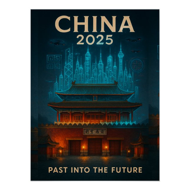Poster Chine 2025 - Passé à l'avenir (Devant)
