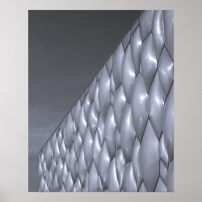 Poster Chine, Pékin. Centre National Aquatique (Devant)