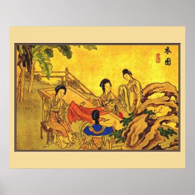 Poster Chinese Ancient Painting, ladies (Devant)