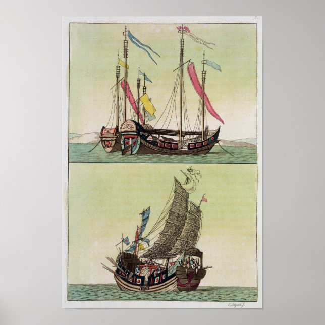 Poster Chinese Junk, illustration (Devant)
