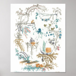 Poster chinois Arabesque