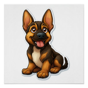 Poster Chiot allemand Shepard