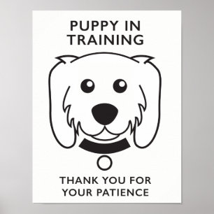 Poster Chiot dans le signe de formation