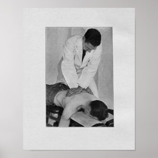 Poster Chiropratique Réglage de la colonne vertébrale Vin (Devant)