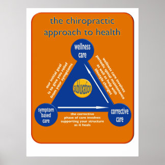 Poster chiropratique types de soins triangle