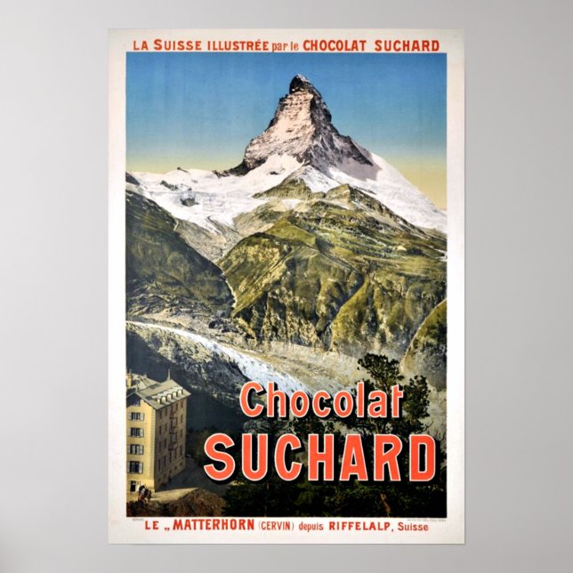 Poster Chocolat Suchard, le Matterhorn (Cervin) Vintage (Devant)