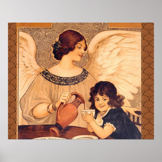 Poster Chocolate Angel French Antique (Devant)