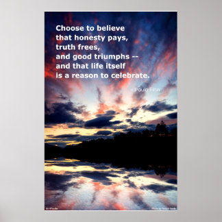 Poster Choisissez de croire que l'honnêteté paie...Poster