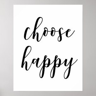 Poster Choisissez l'affiche heureuse