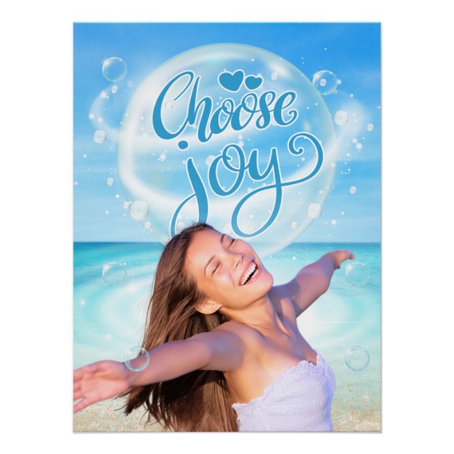 Poster Choisissez l'affiche Joy Inspirational Beach (Devant)