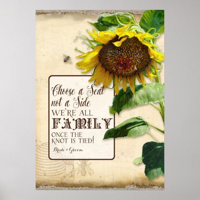 Poster Choisissez un siège et non un Mariage de la famill (Devant)
