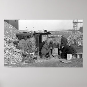 Poster Chômeurs et sans-abri 1938