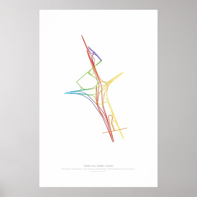 Poster Chorégraphie des échangeurs : Québec City, QC, CA (Devant)