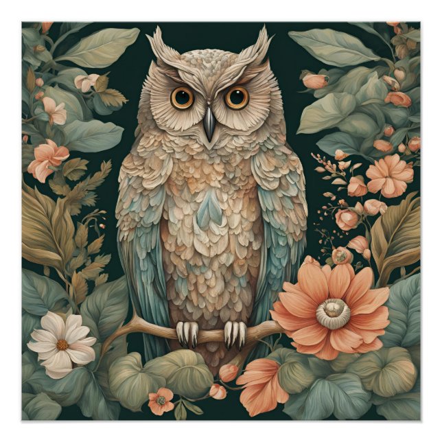 Poster Chouette de Cottagecore (Devant)