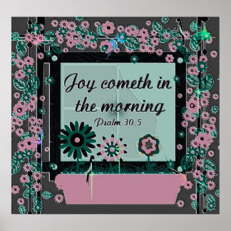 Poster chrétien avec Bible Verse Psaume 30:5