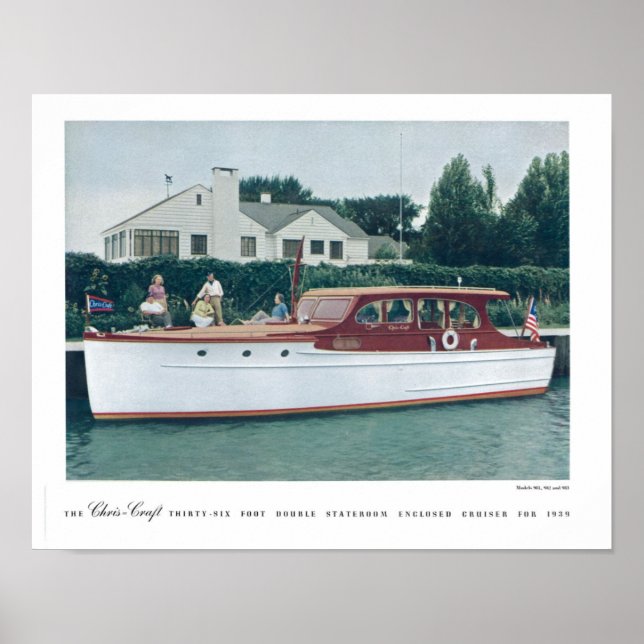 Poster Chris Craft Cruiser 1938 (Devant)
