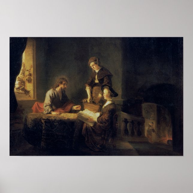 Poster Christ dans la Maison de Martha et Marie (Devant)