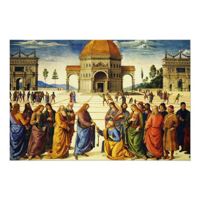 Poster Christ Donner les clés à saint Pierre (Devant)