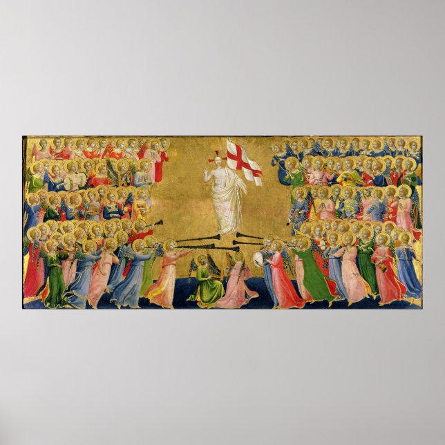 Poster Christ glorifié dans la Cour du Ciel, 1423-24 (Devant)