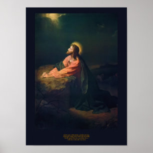 Poster Christ in Gethsemane - Heinrich Hofmann 1890