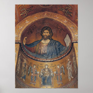 Poster Christ Pantocrator et la Vierge
